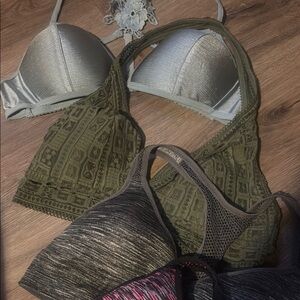 Stylish Women's Intimates Set - Pink, Gray, Green